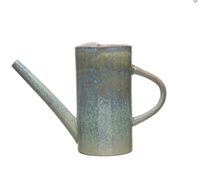 Creative Co-Op Stoneware Watering Can DF5038