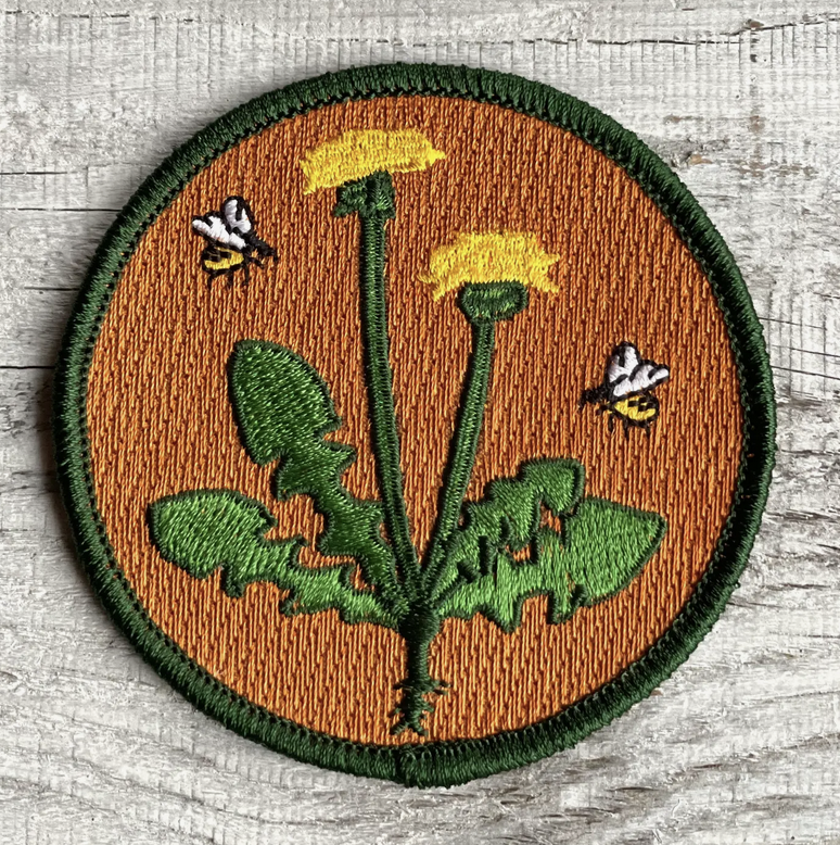 Think Greene Dandelion Circle Embroidered Patch 