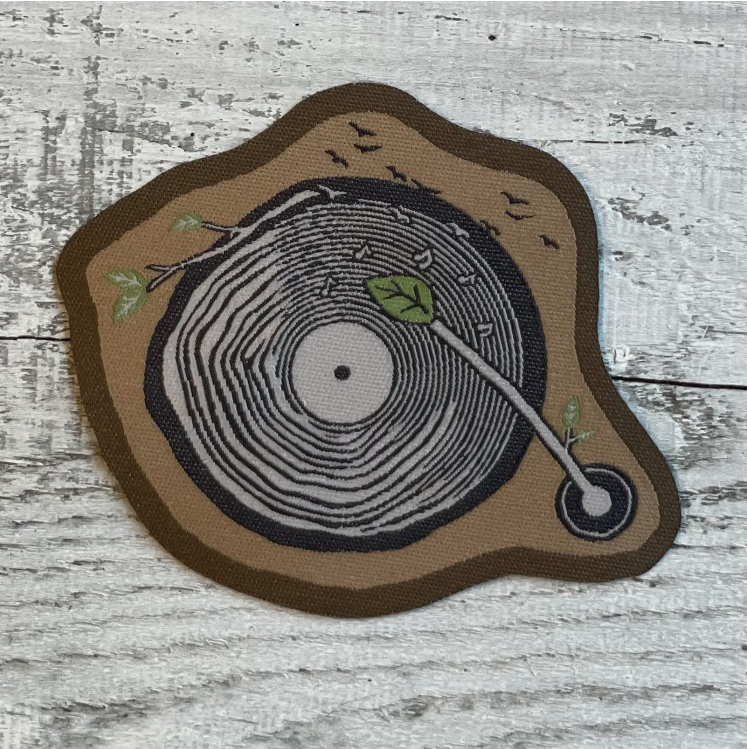 Think Greene Record Stump Woven Patch 