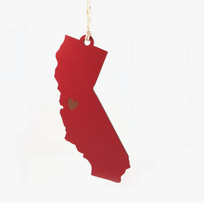 SnowMade California Heart Ornament CA-01-ORN-1138