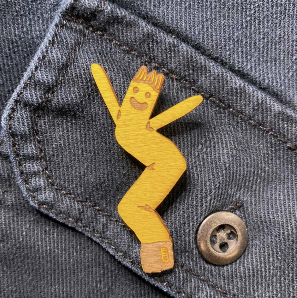 SnowMade Wooden Air Dancer Pin PINAD