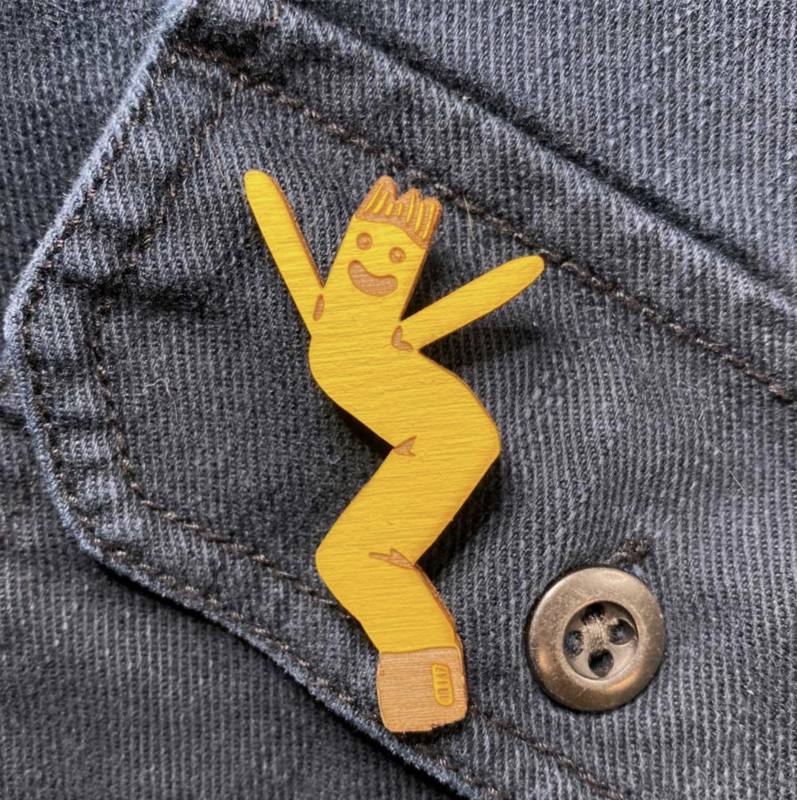 SnowMade Wooden Air Dancer Pin PINAD