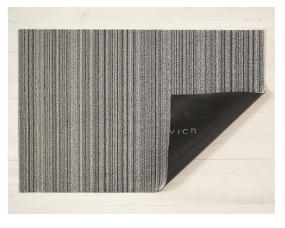 Chilewich Skinny Stripe Shag Doormat 18x28 Birch
