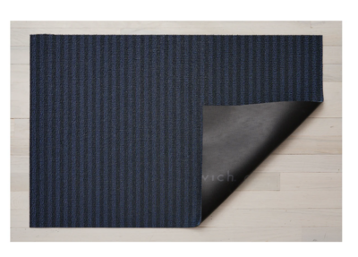 Chilewich Breton Stripe Shag Doormat 18x28 Tuxedo