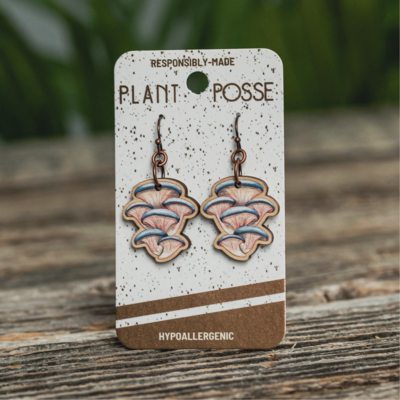 Plant Posse Oyster Mushroom Dangle Earrings