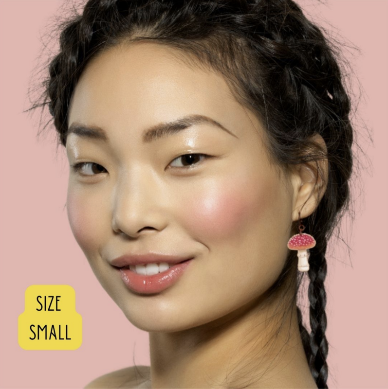 Plant Posse Amanita/ Fly Agaric Dangle Earrings Small