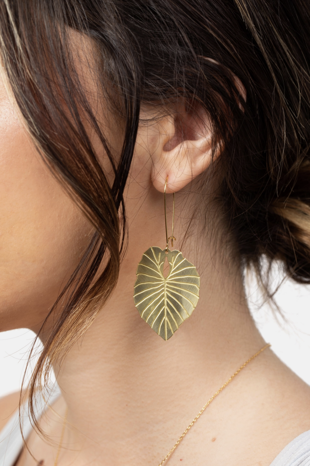 ATLJ Alocasia Leaf Earrings 