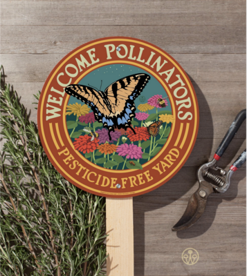 Wirtheim Design Welcome Pollinators Swallowtail Sign- Staked