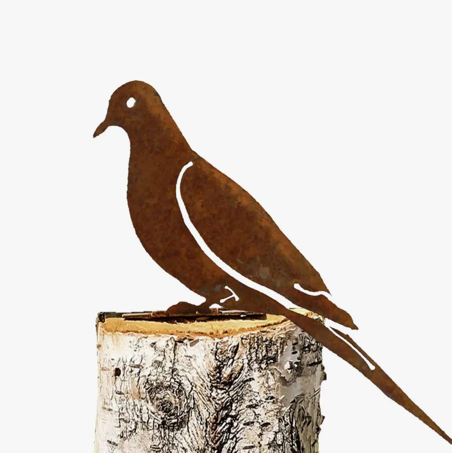 CHG Metal Rust/Nat Dove Garden Art (CH527)