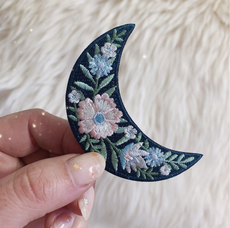 Wildflower Co Botanical Crescent Moon Patch