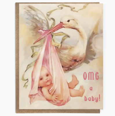 A Zillion Dollars OMG A Baby Greeting Card C5129