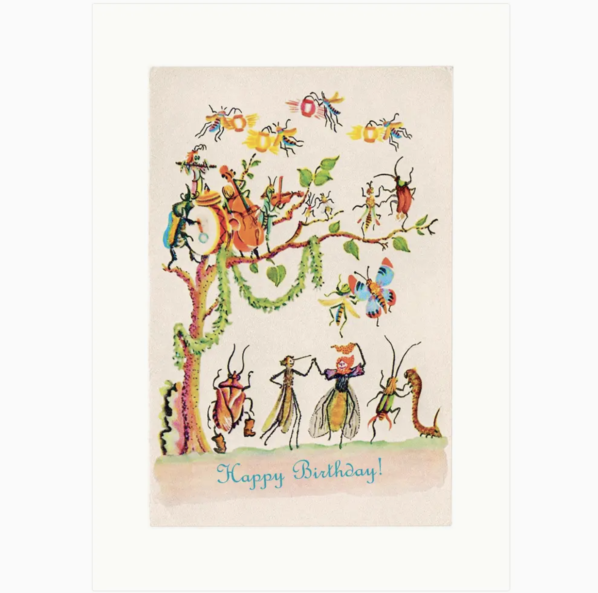 Lucca Paperworks Insect Party A7 Greeting Card 712HBL