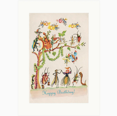 Lucca Paperworks Insect Party 5x7 Birthday Greeting Card