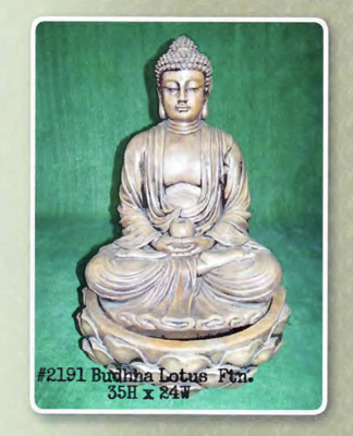 Art Craft Buddha Lotus Fountain (with Pump) - PE (2191)