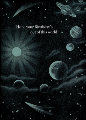 PFD Hope Your Birthday Is Out Of The World 5x7 Card C-OTW