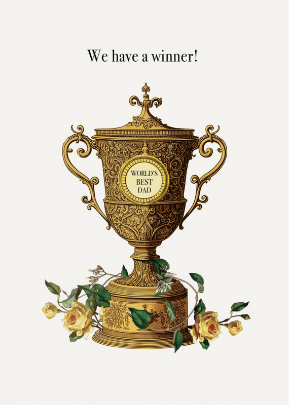 PFD World's Best Dad 5x7 Card C-WBDT