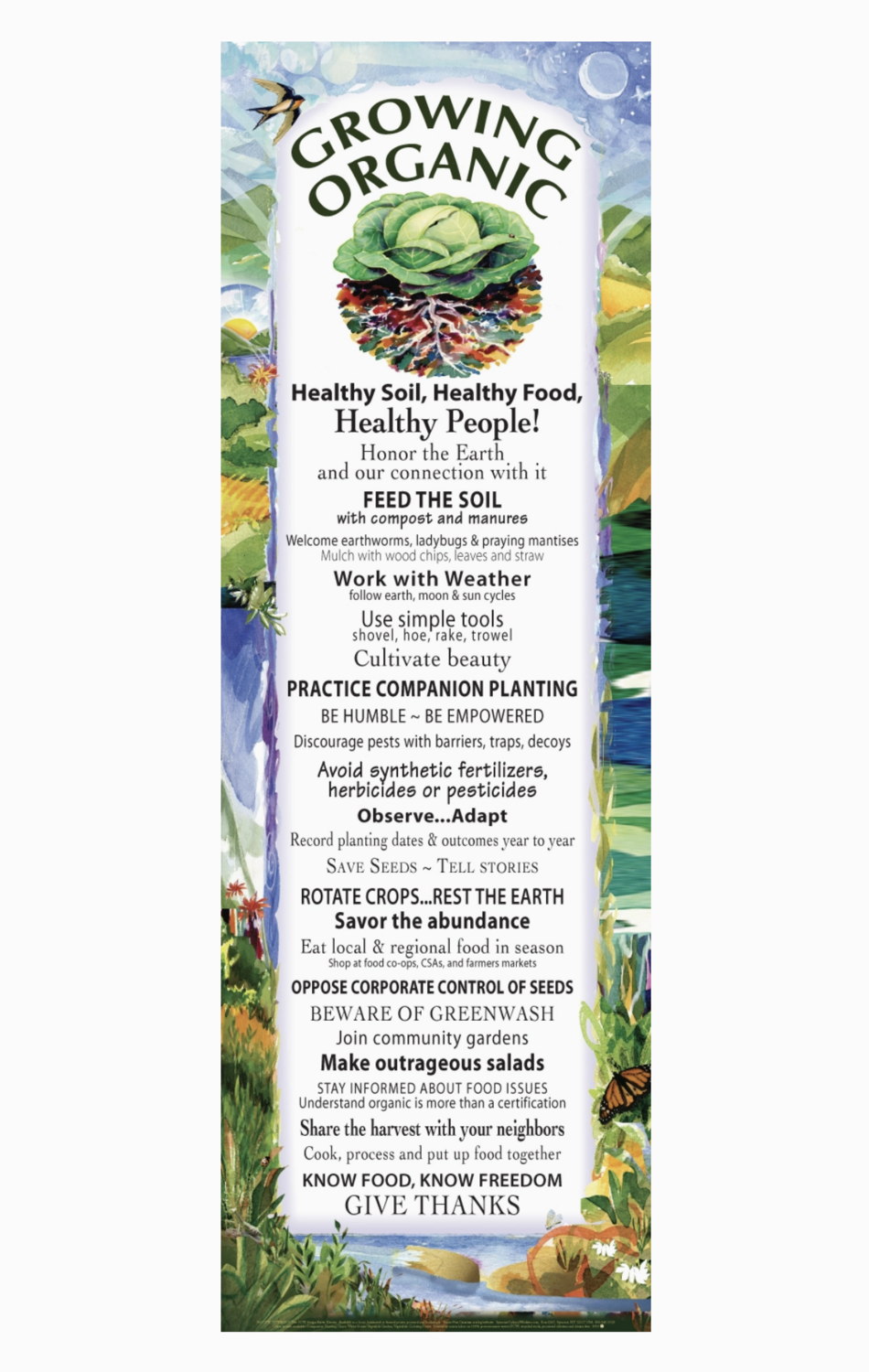 SCW Growing Organic Poster (P657CW)