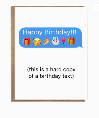 A Zillion Dollars Hard Copy Of Birthday Text C0570