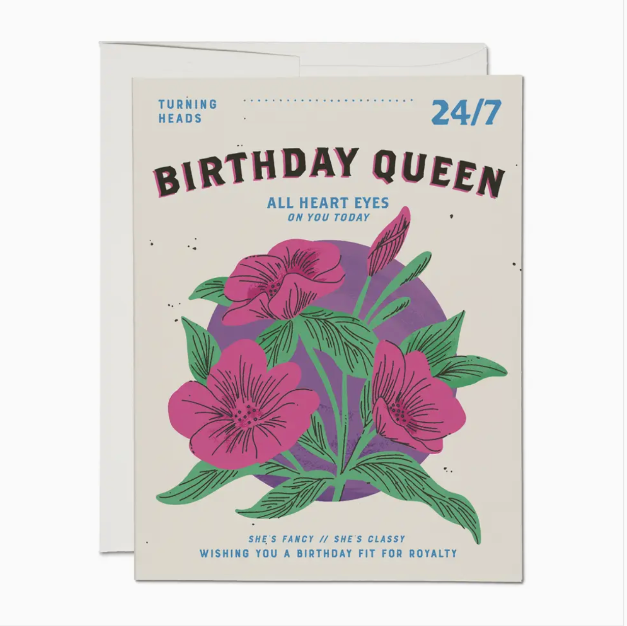 Red Cap Birthday Queen Greeting Card DYL2156