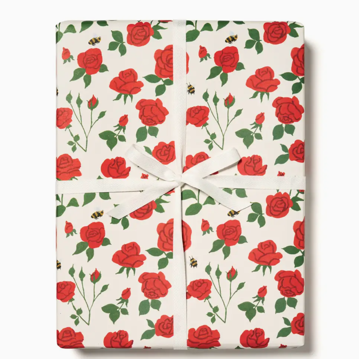 Red Cap Blooming Roses Wrapping Paper KRL2777 RLL