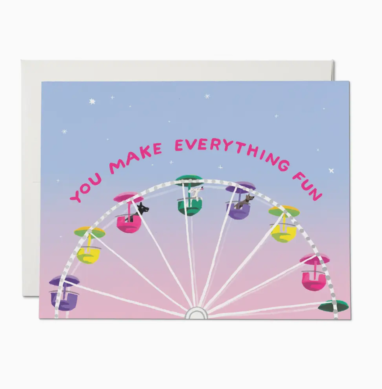 Red Cap You Make Everything Fun Friendship Greeting Card KRL2775