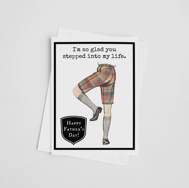 RRS I'm So Glad You stepped Into My Life Step-Father's Day Card (mr107)