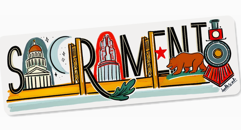 Doodles Ink Sacramento Lettering Sticker ST010