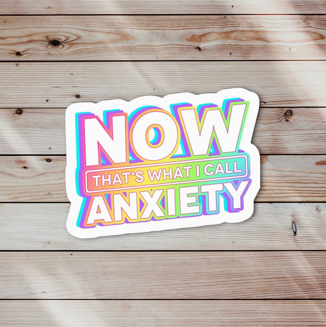 Ace the Pitmatian Now That's What I Call Anxiety Sticker