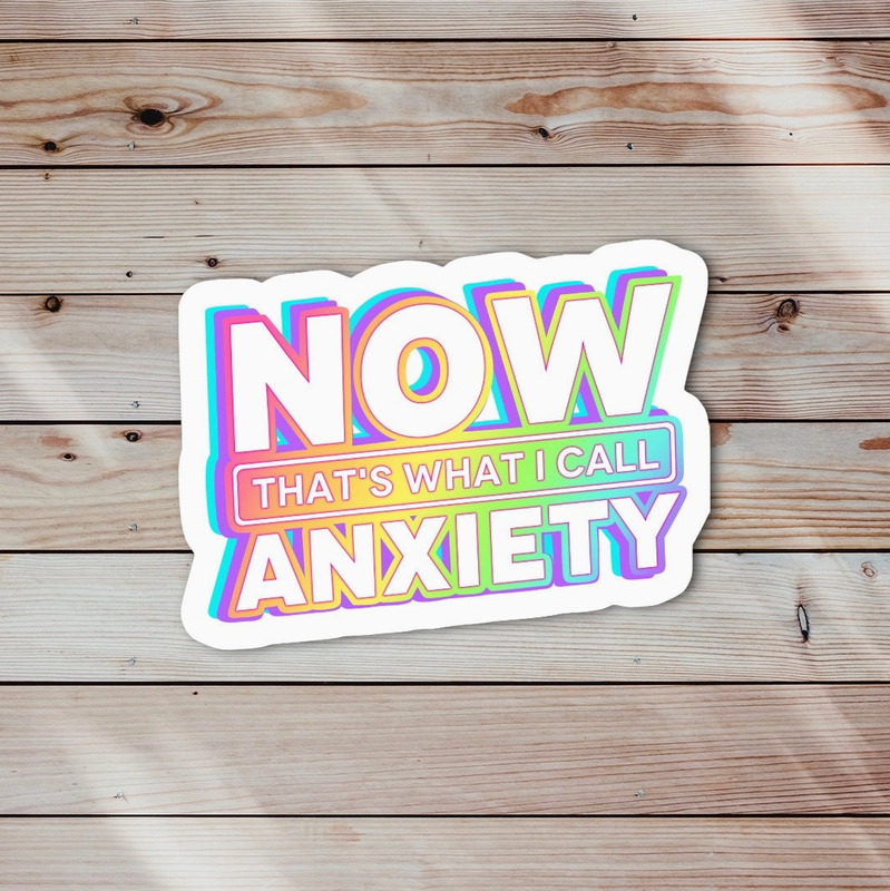 Ace the Pitmatian Now That's What I Call Anxiety Sticker