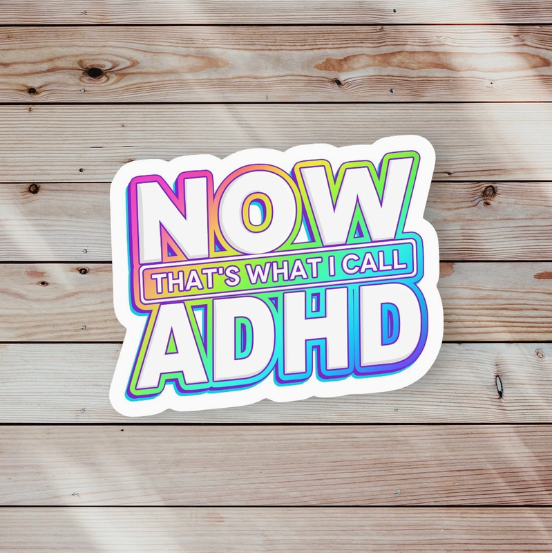 Ace the Pitmatian Now That's What I Call ADHD Sticker
