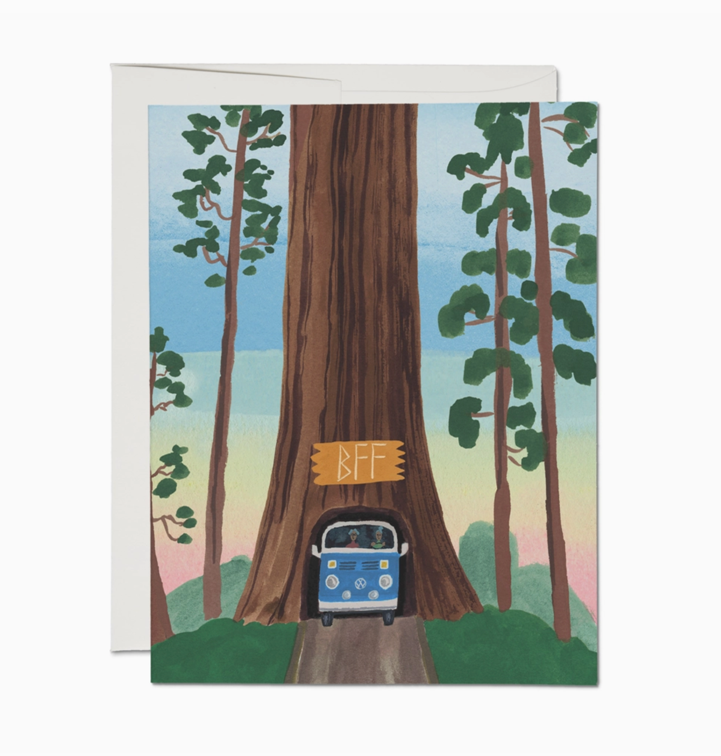 Red Cap Best Friends Forever Friendship Greeting Card KRL2338