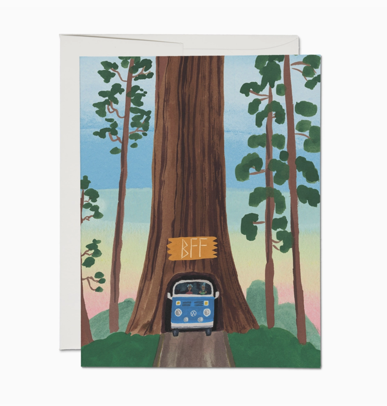 Red Cap Best Friends Forever Friendship Greeting Card KRL2338