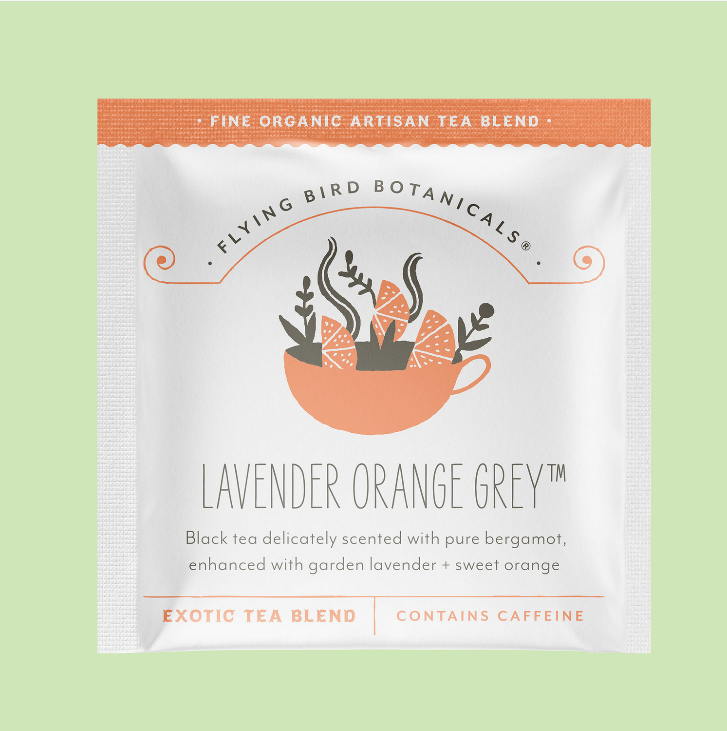 Flying Bird Botanicals Lavender Orange Grey Tea Sachet 0614