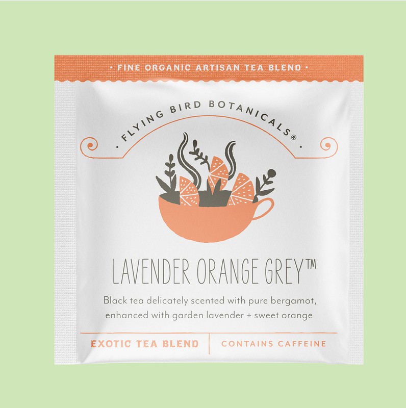 Flying Bird Botanicals Lavender Orange Grey Tea Sachet 0614