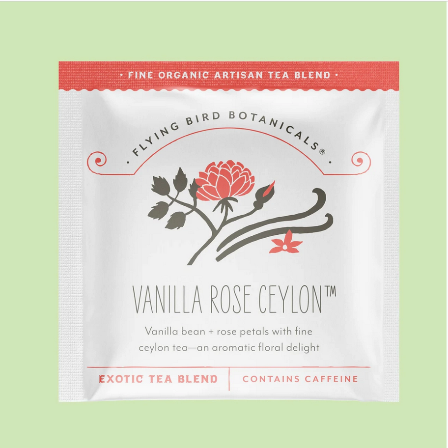 Flying Bird Botanicals Vanilla Rose Ceylon Tea Sachet