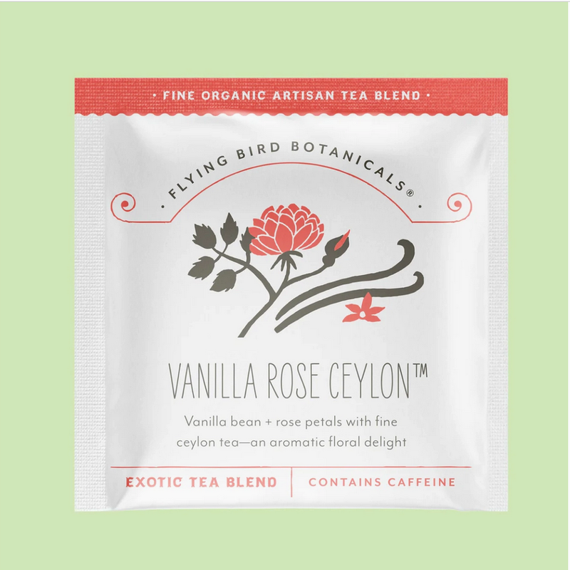 Flying Bird Botanicals Vanilla Rose Ceylon Tea Sachet