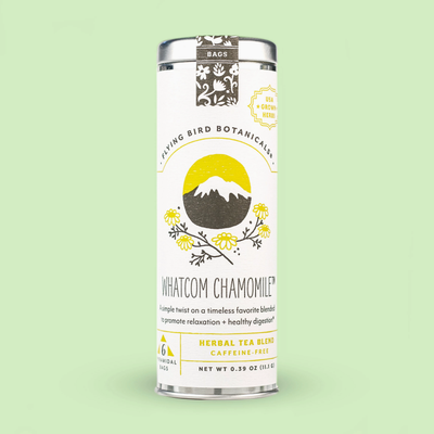 Flying Bird Botanicals Whatcom Chamomile 6 Tea Bag Tin