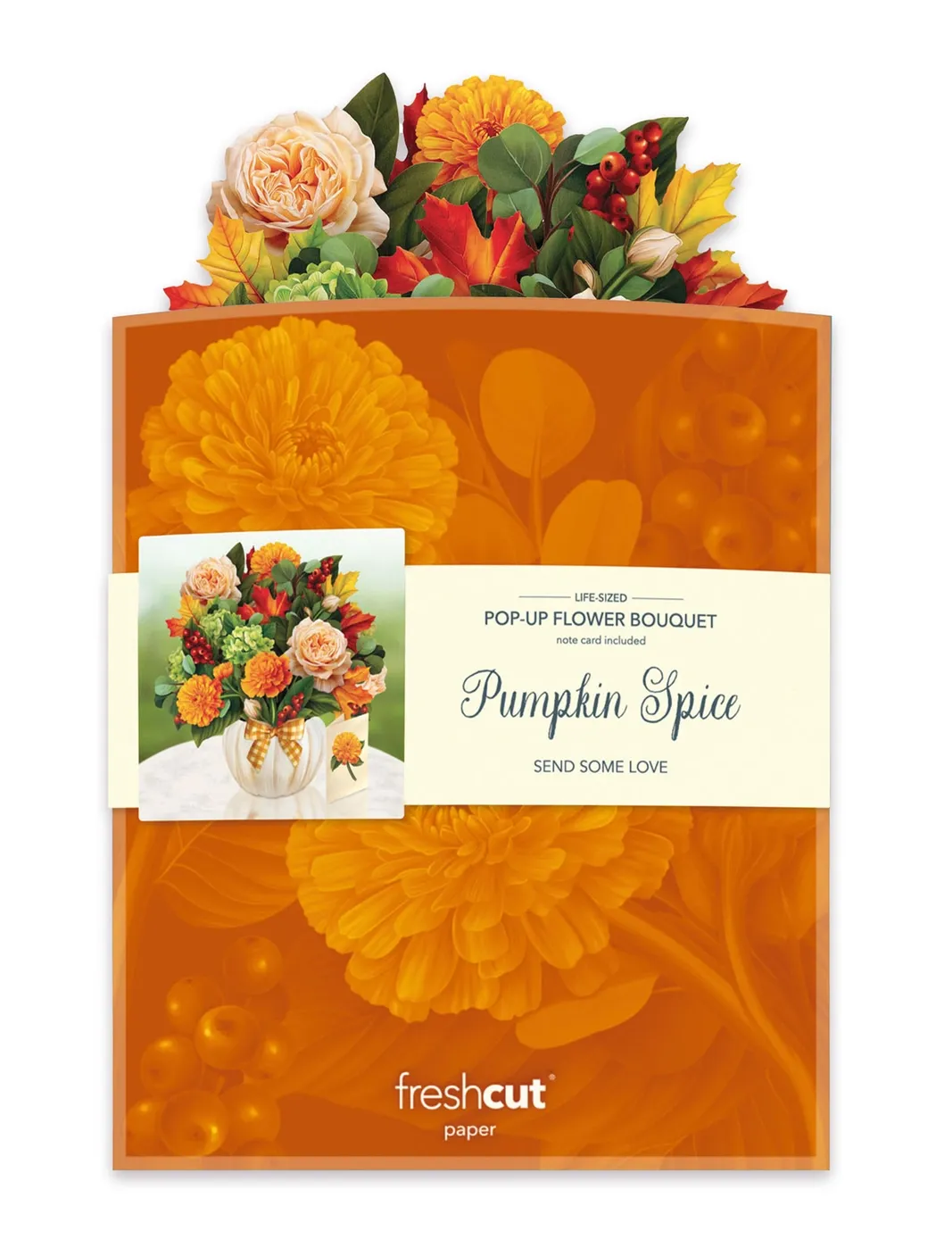 FreshCut Paper Pumpkin Spice Pop Up Greeting Card -  3735