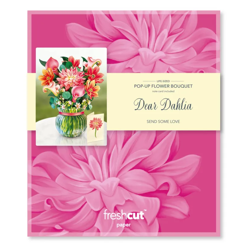 FreshCut Paper Dear Dahlia Pop Up Greeting Card - 3732