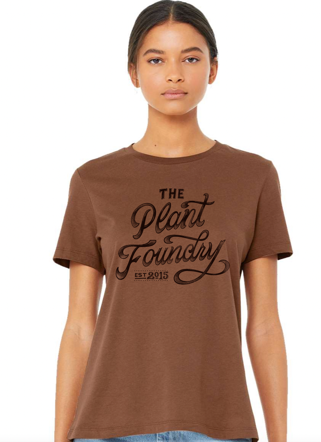 ZT PF Woman's Plain Logo Jersey Tee - Chestnut