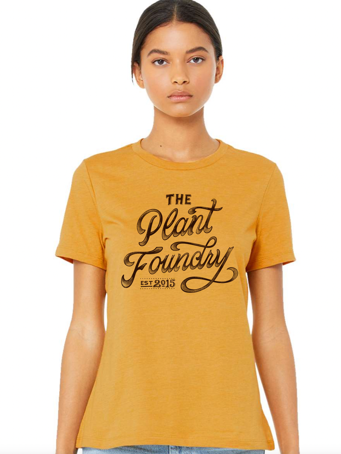 ZT PF Woman's Plain Logo Jersey Tee - Mustard