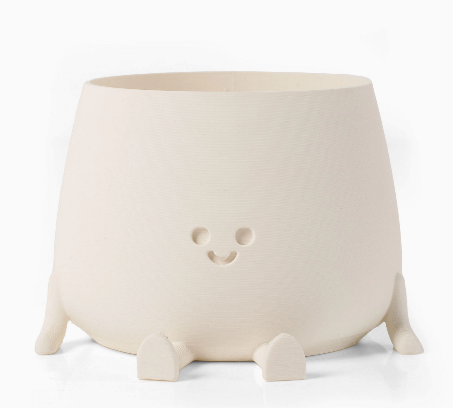 Ingadi Happy Pot Planter - Milky Matte White
