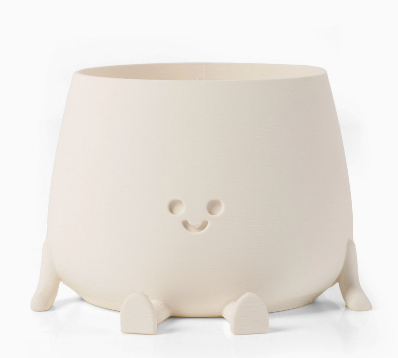 Ingadi Happy Pot Planter - Milky Matte White