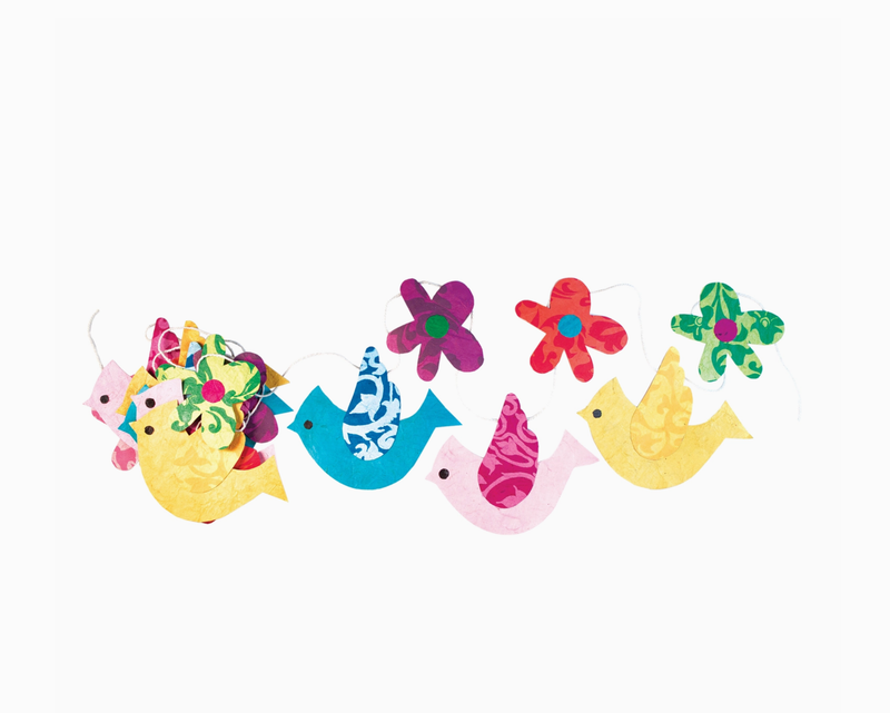 dZi Handmade Flowerbird Eco-Paper Garland 475142000