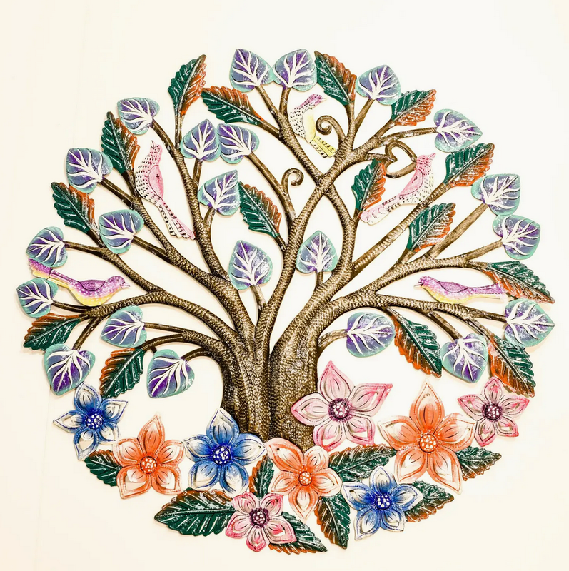 Beyond Borders Painted 3D Colorful Tree of Life LG00522