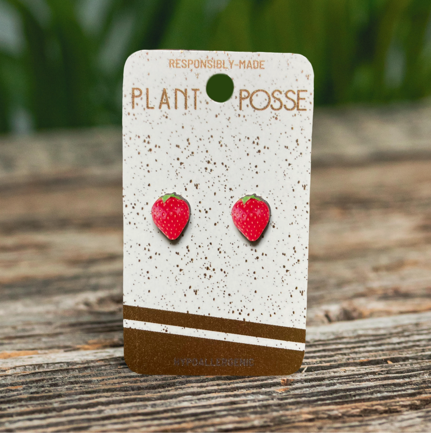 Plant Posse Strawberry Stud Earrings 