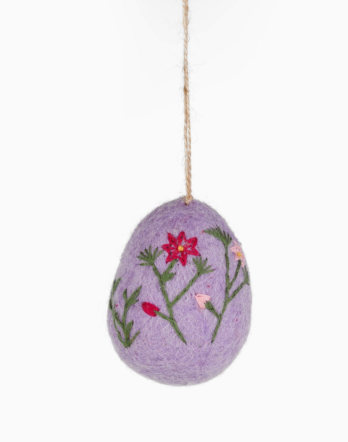 FSG Handmade Felt Large Floral Easter Egg FYLFEE