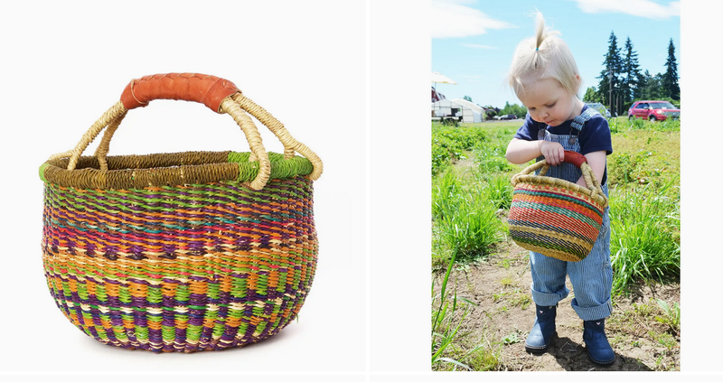 Swahili Assorted Baby Ghanaian Bolga Basket GH1C