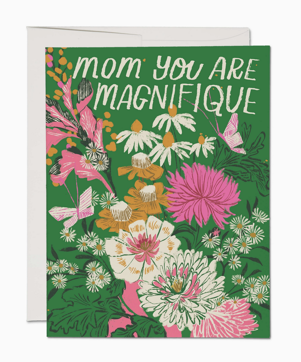 Red Cap Magnifique Mom A2 Greeting Card DYL3039