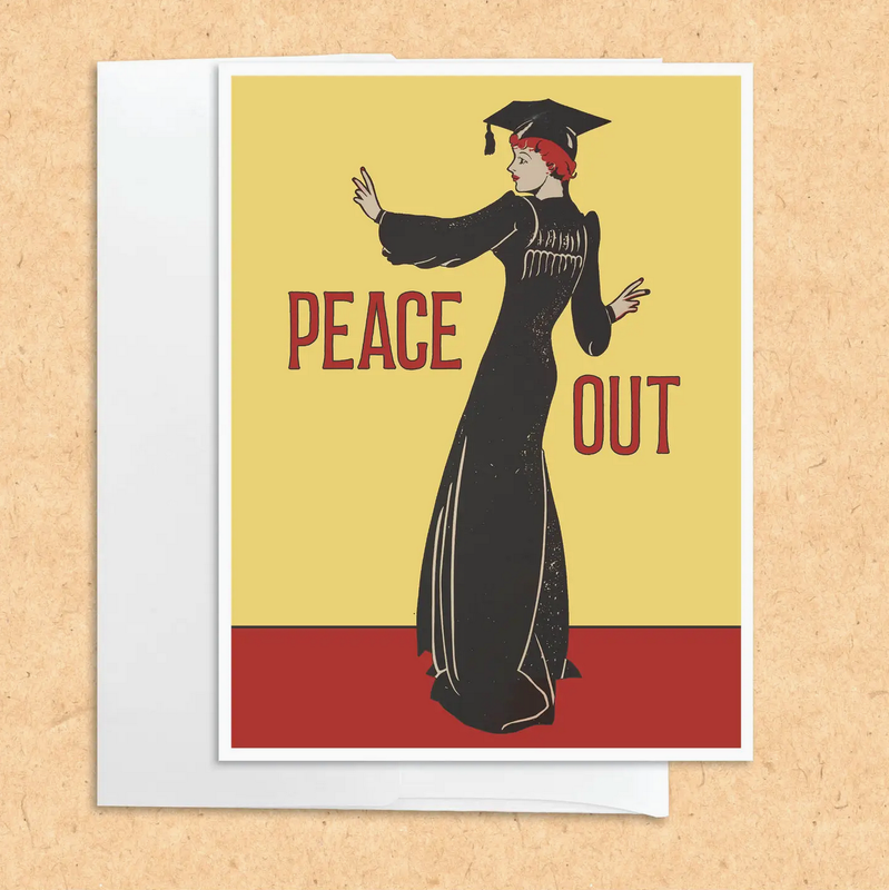 Colossal Sanders Peace Out Graduation Card